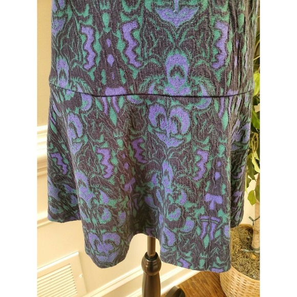 Free People Women's Floral Cotton Sleeveless Mock Neck Knee Length Dress Size M - Picture 4 of 10